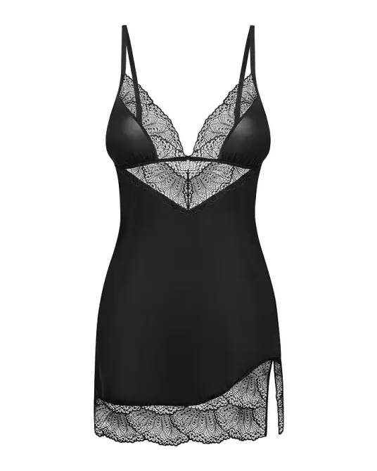 Пеньюар і трусики Obsessive Lobellis chemise & thong XL/2XL Львов - изображение 3