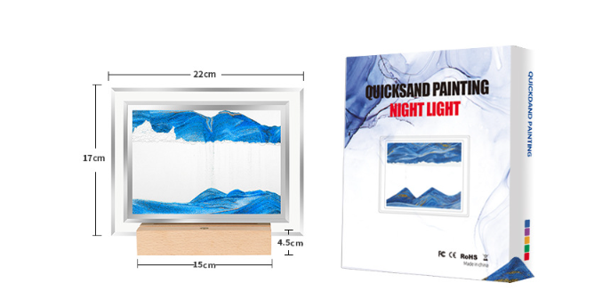 Песочная картина 22х21,5см, Рамка с кварцевым песком БОЛЬШАЯ, ночник, декор интерьера  ФИОЛЕТОВАЯ Кременчуг - изображение 9