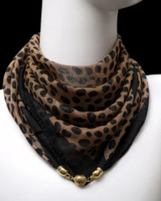 Шарф жіночий з магнітною застібкою Коричневий Сміла - фото 1