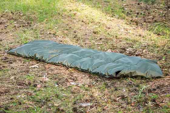 Армійський спальний мішок для військовослужбовців кольору хакі 220*90 зимовий спальник 2в1 на флісі   WAR Львів