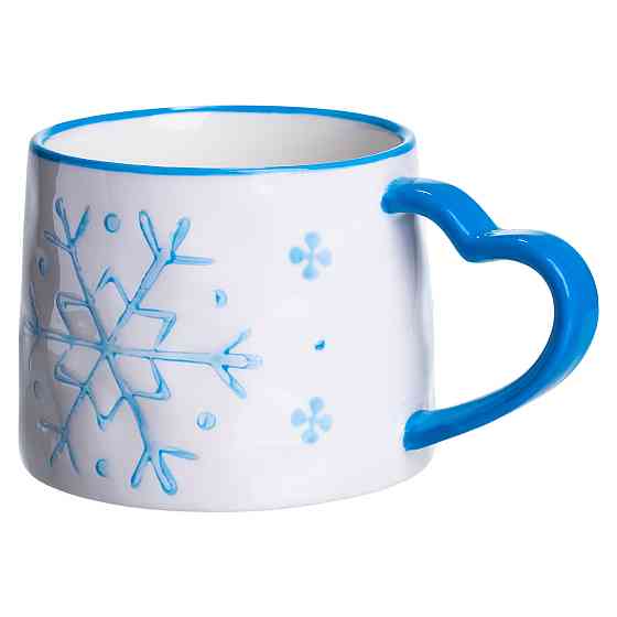 Новорічна порцелянова чашка Сніжинка 350 (мл) Yiwu FM-CS-55D Коломия