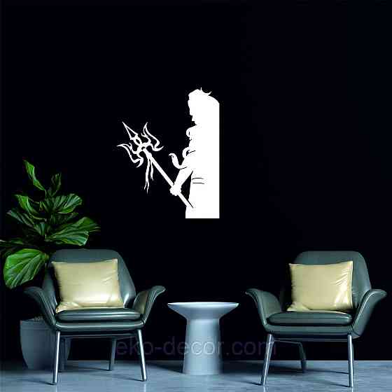 Декоративное настенное Панно «Посейдон» Декор на стену 50*39 см, Белый Киев