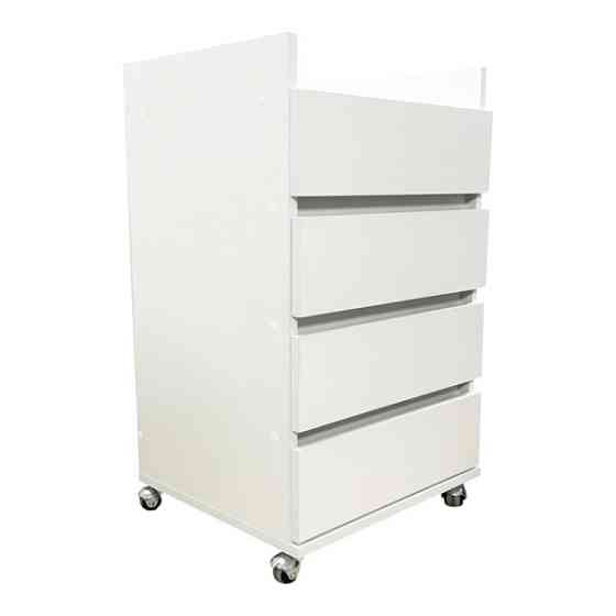 Тумба косметологическая на 4 ящика Эльф 5 (металлические колеса) Киев