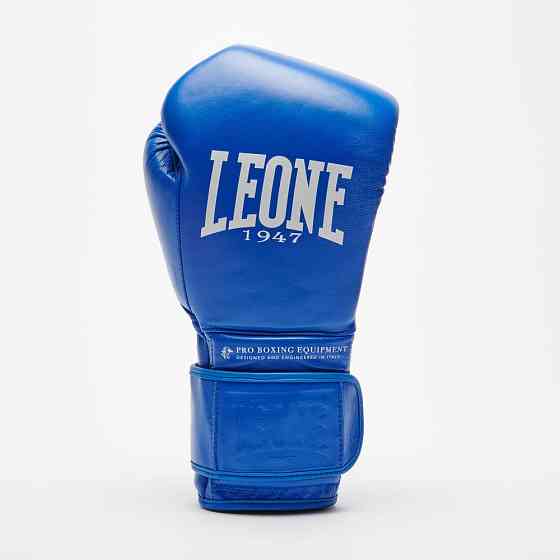 Боксерські рукавиці Leone GN111 THE GREATEST Blue 12 унцій (бинти 4 м. в комплекті) Кам'янське