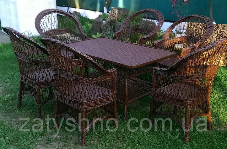 Кофейная садовая мебель плетеная Киев - изображение 1