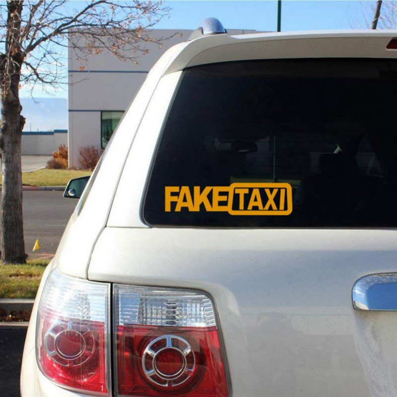 Наклейка на авто FakeTaxi Червона, Чорна, Біла Київ - фото 8