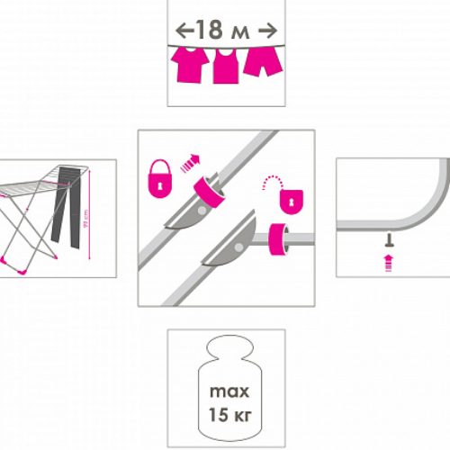 Сушарка для білизни Євроголд 0503SEL Житомир - изображение 3