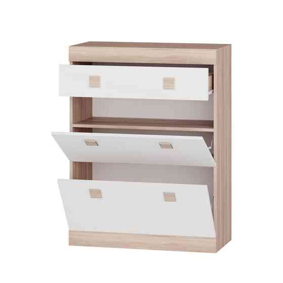 Тумба для обуви Эверест Соната ТО-800 80х38х105.5 дуб сонома + белый (DTM-2213) Львов