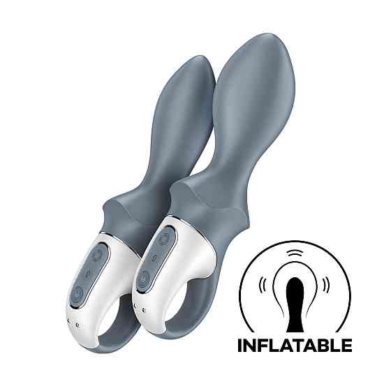 Анальний надувний вібратор Satisfyer Air Pump Booty 1, гнучкий стовбур Sex Aura Київ