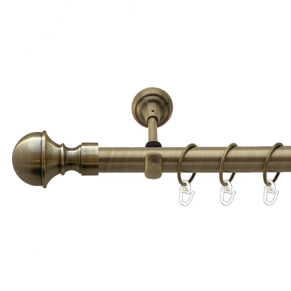 Карниз Orvit Бостон металевий однорядний відкритий Антик 25 мм 200 см (00-00010159) Львів - фото 1