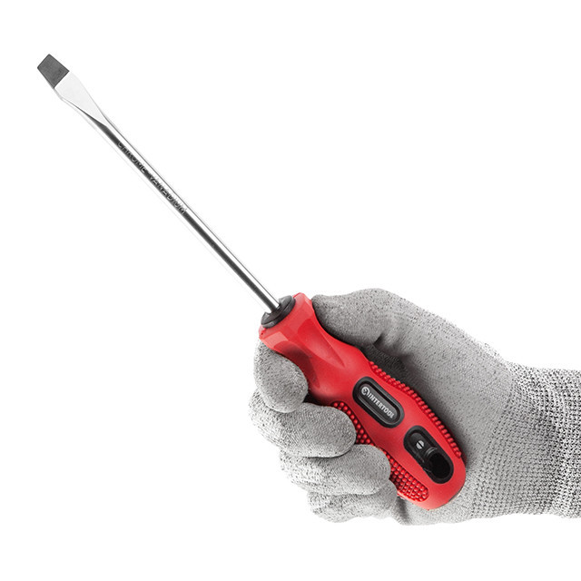 Викрутка шлицьова, SL8×150 мм, Cr-V INTERTOOL VT-3119 Київ - фото 4