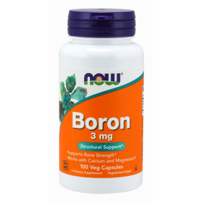 Мінерали Now Foods Бір, 3 мг, Boron 3 mg, 100 вегетаріанських капсул (NF1410) Вінниця - фото 1