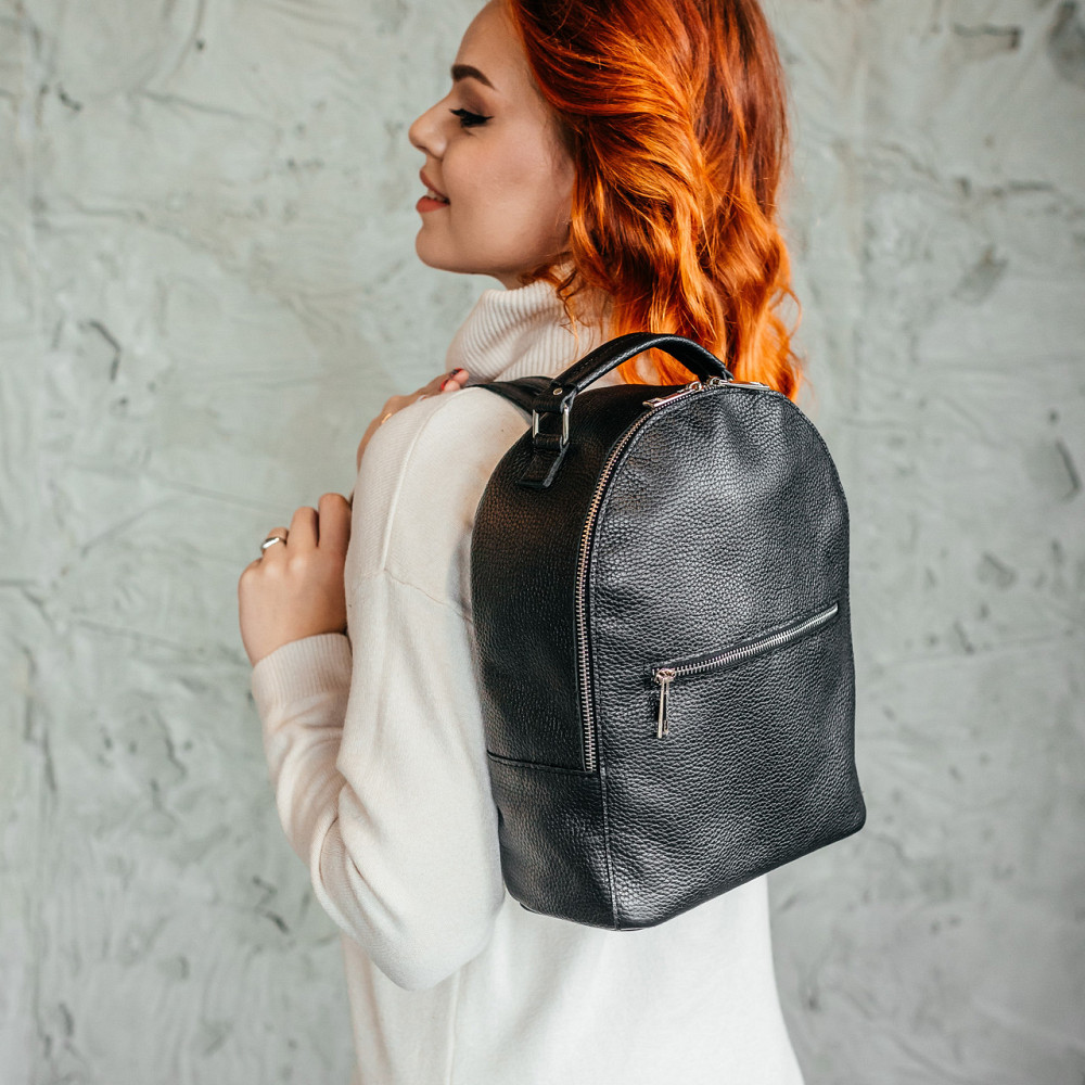 Жіночий рюкзак з натуральної шкіри Montana, стильний рюкзак міський чорнийMasterSem Київ - фото 3
