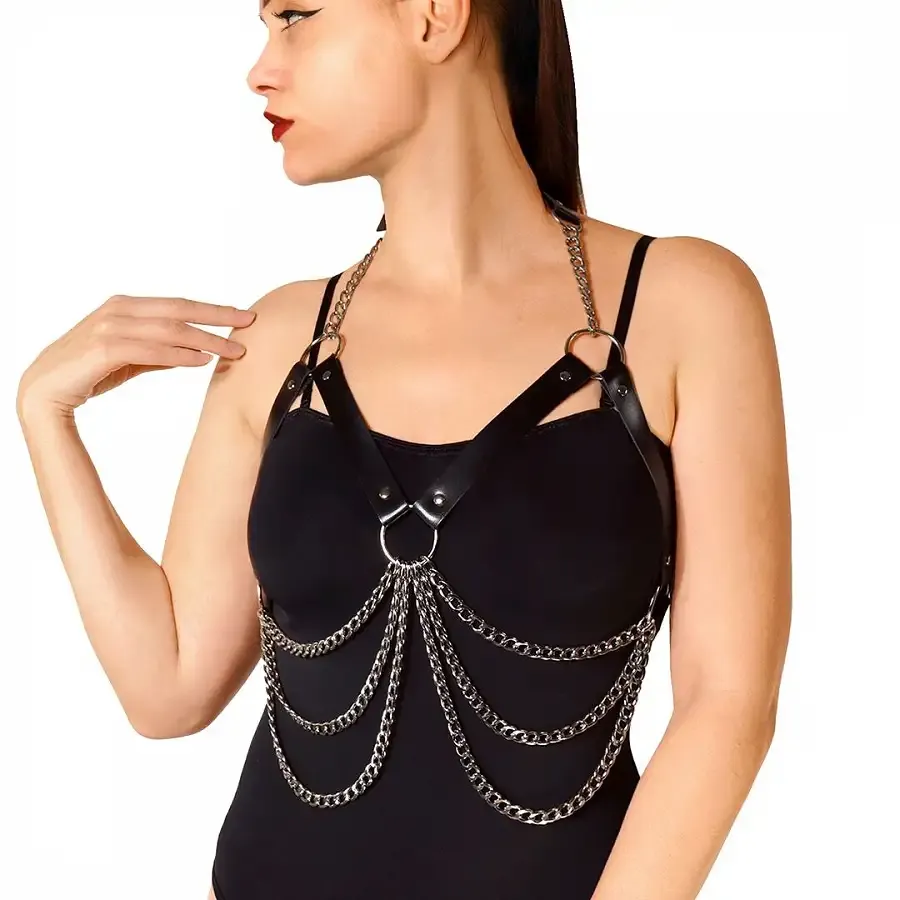 Жіноча портупея Art of Sex - Louise чорна XS-2XL, екошкіра Львів - фото 2