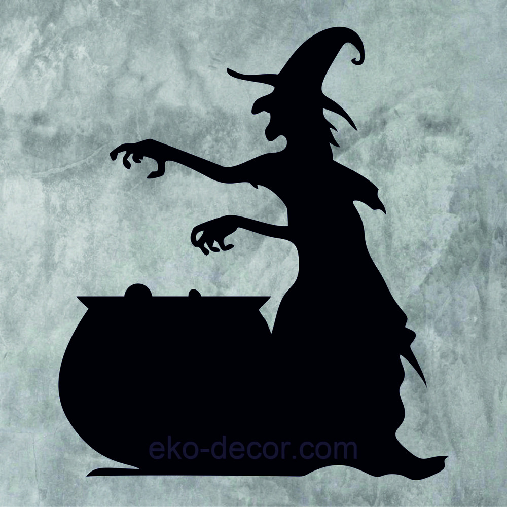 Декоративное настенное 3D Панно «Ведьма», Декор на стену с объемом 70*55 см, Черный Киев - изображение 10