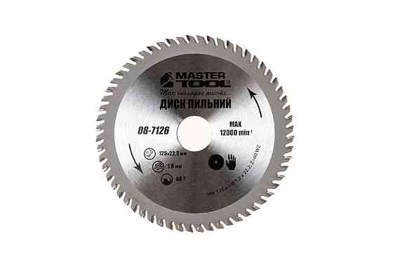 Диск пильний для дерева MASTERTOOL з твердосплавними напайками 125х22.2х60Т 08-7126 Коломия