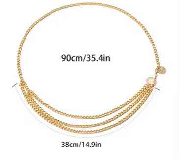 Пояс женский металлический золотистый Киев