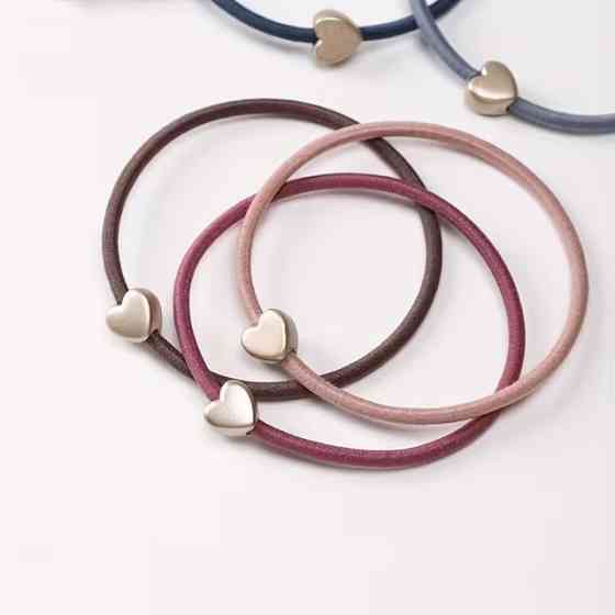 Резинки для волос с сердечком – набор 15 шт, эластичные Киев