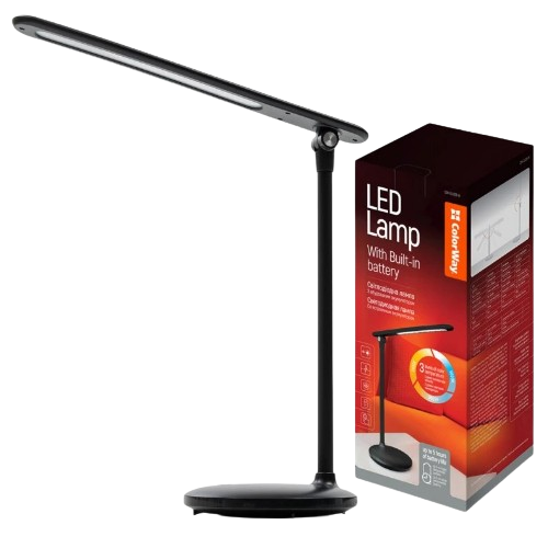 Лампа настільна LED з вбудованим акумулятором чорний CW-DL02B-B ColorWay Житомир - фото 1