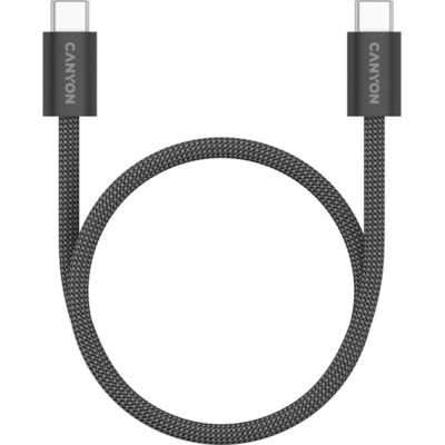 Дата кабель USB-C to USB-C 1.0m 60W Magnet Braided Black Canyon (CND-CCMG60AB15B) Вінниця - фото 1