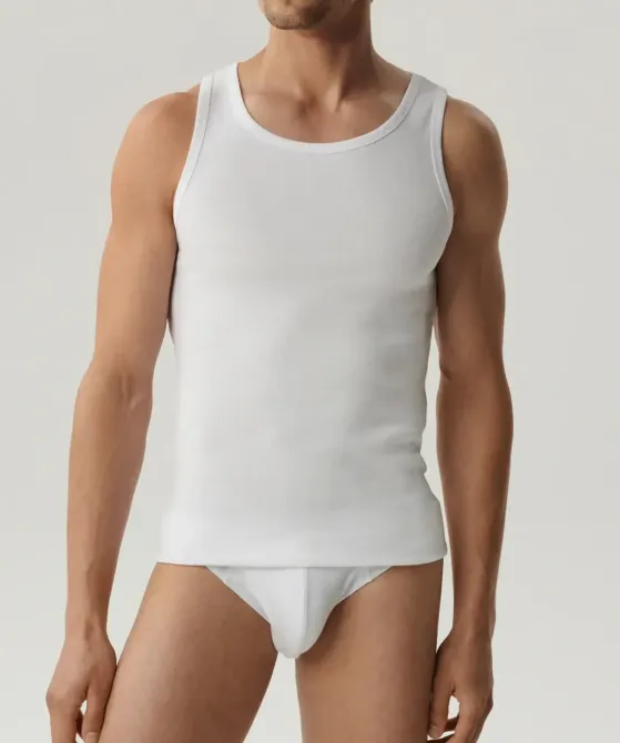 Чоловіча майка Atlantic бавовна Біла BMV-046 XXL Київ - фото 1