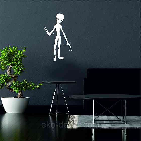 Декоративне настінне Панно «НЛО», Декор на стіну 110*62 см, Білий Київ