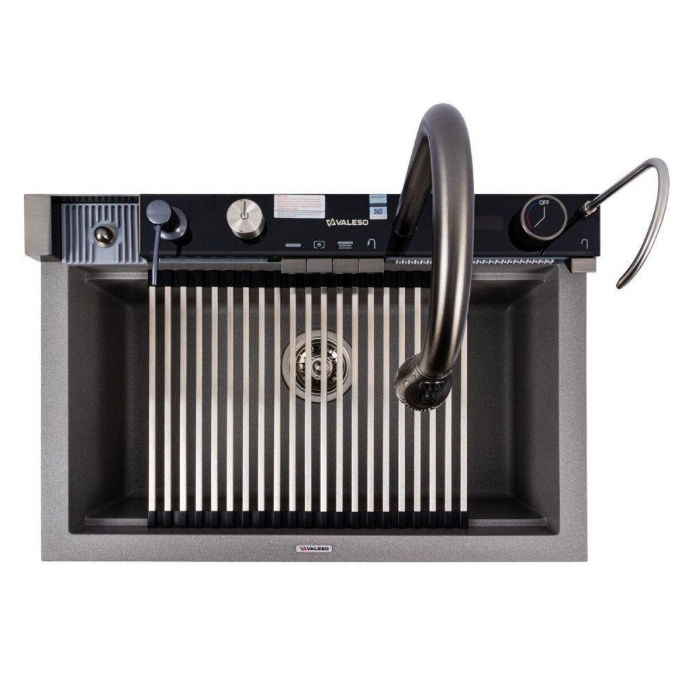 VALESO Гранітна мийка VALESO IRENA 6846 матова Сірий мусон Киев - изображение 4