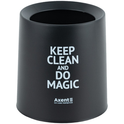 Кошик для паперів Axent Настільний контейнер для сміття, круглий, чорний (2131-01-A) Вінниця - фото 1