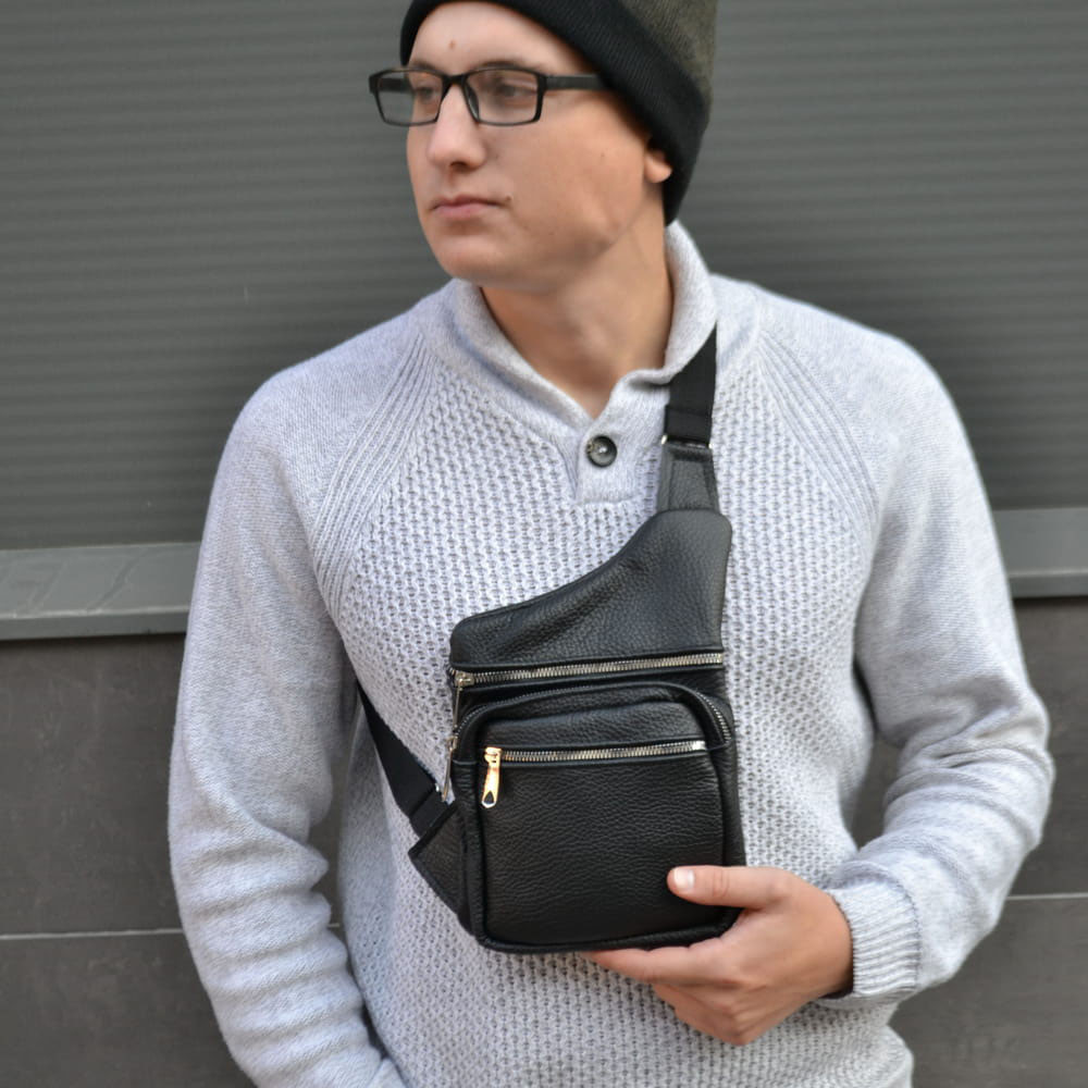 Оригінальна чоловіча сумка крос-боді, Чоловіча сумка через плече містка, Чоловічі сумки через плече XM-16 Львів - фото 6