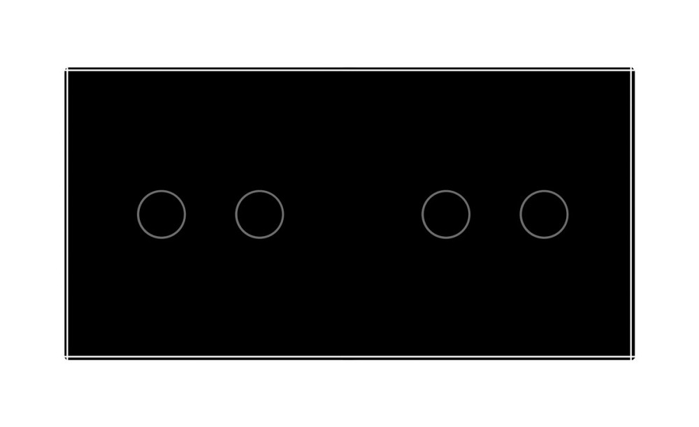 Розумний сенсорний ZigBee вимикач 4 сенсора (2-2) Livolo чорний скло (VL-C702Z/C702Z-12) Коломыя - изображение 2