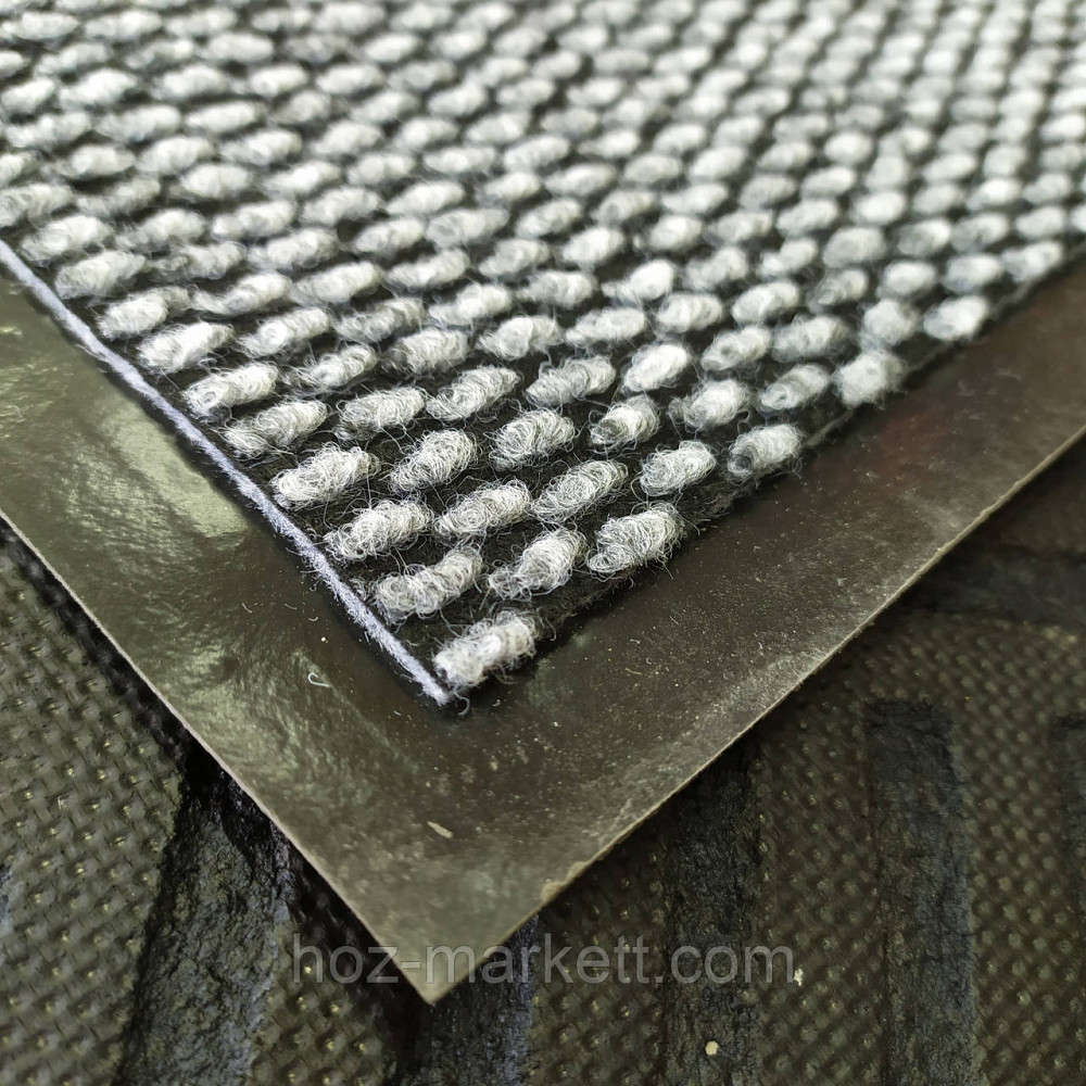 Коврик 120 х 80 см влаговпитывающий с ворсом в прихожую серый Харьков - изображение 3