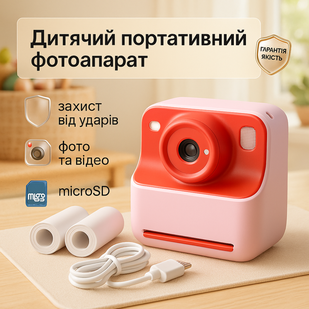 Детский фотоаппарат с печатью на месте Y708, Фотоаппарат для маленьких детей, Мгновенная печать снимков FJ-68 Львов - изображение 13