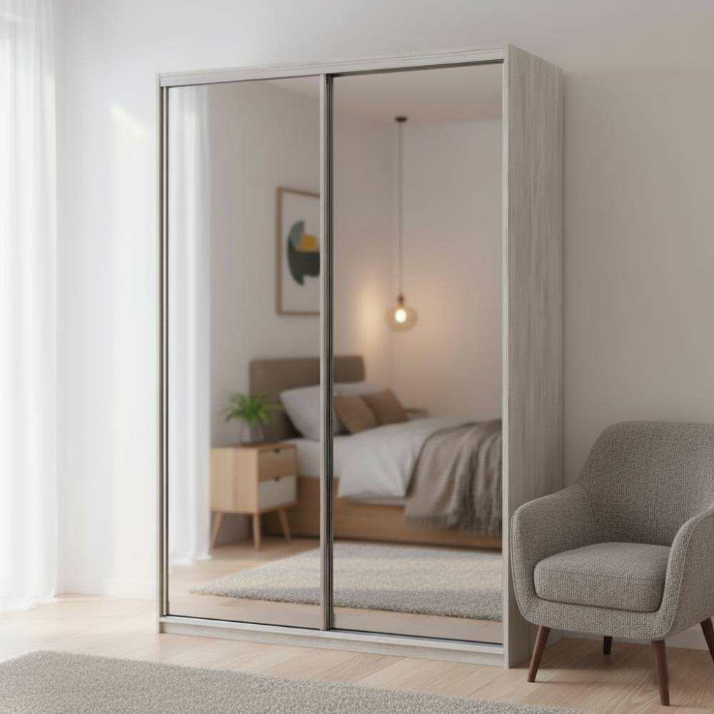 Шкаф купе Doros Сити Лайт Сосна Натти 2 Зеркала 150х45х225 (DRS-011963) Днепр - изображение 1