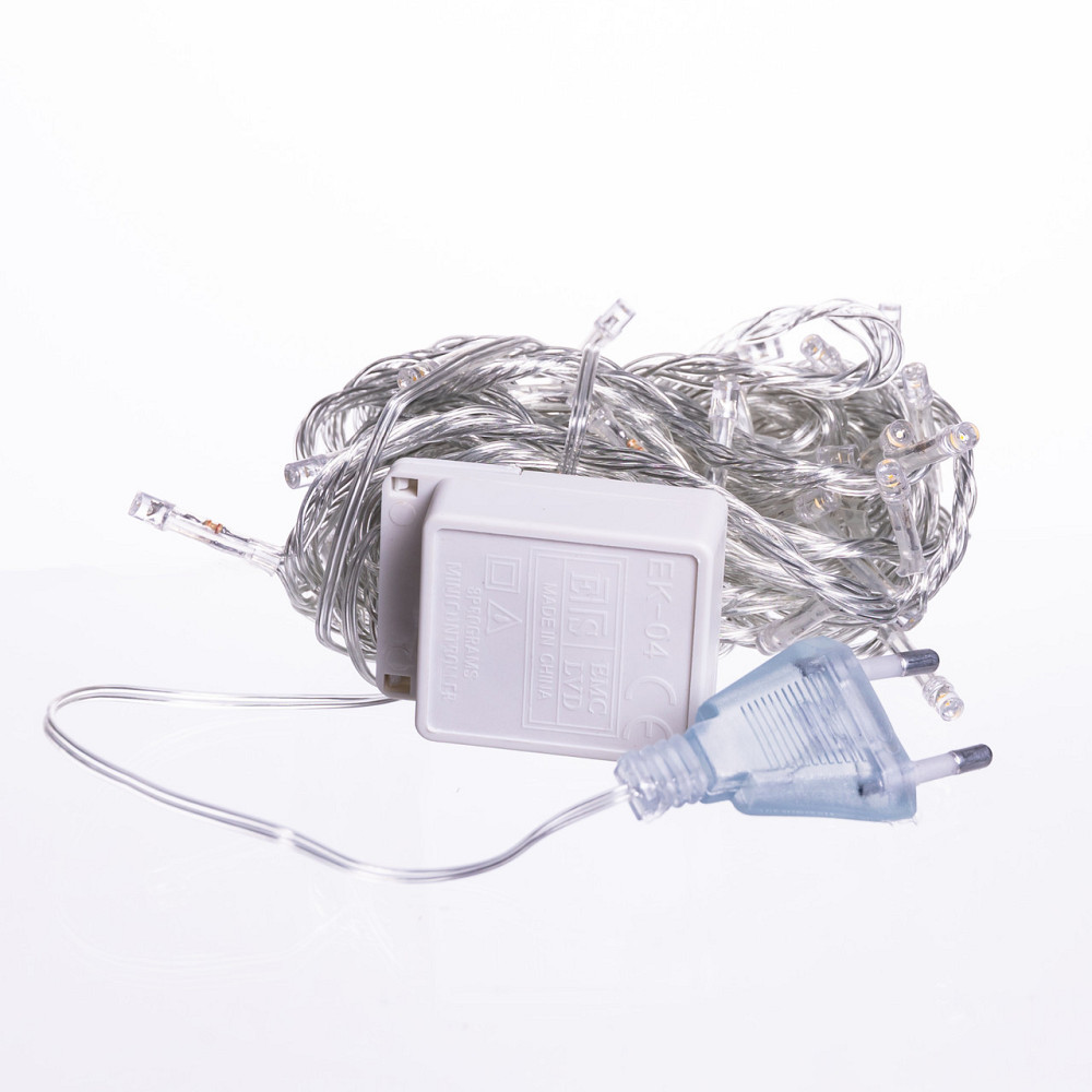 Новорічна гірлянда кімнатна нитка 10 м 120 LED чорний провід Жовтий W120LED10MBY Київ - фото 5