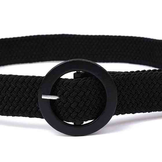 Жіночий текстильний ремінь Vintage 20821 Чорний Київ