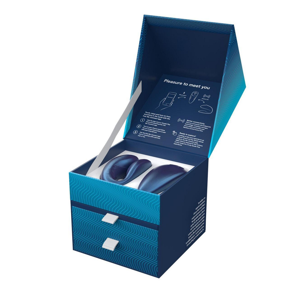 Смарт-вибратор для пар We-Vibe Chorus Cosmic Blue, сенсорное управление вибрациями сжатием пульта Sex Aura Киев - изображение 8