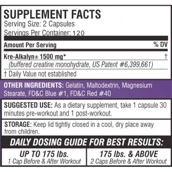 Креалкалин EFX Kre-Alkalyn 120 Capsules Луцк - изображение 2