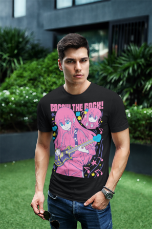 Футболка аниме Хитори Готоу Боккхи Рокк оверсайз (S/M/L) Черний AnimeJ0630 Днепр