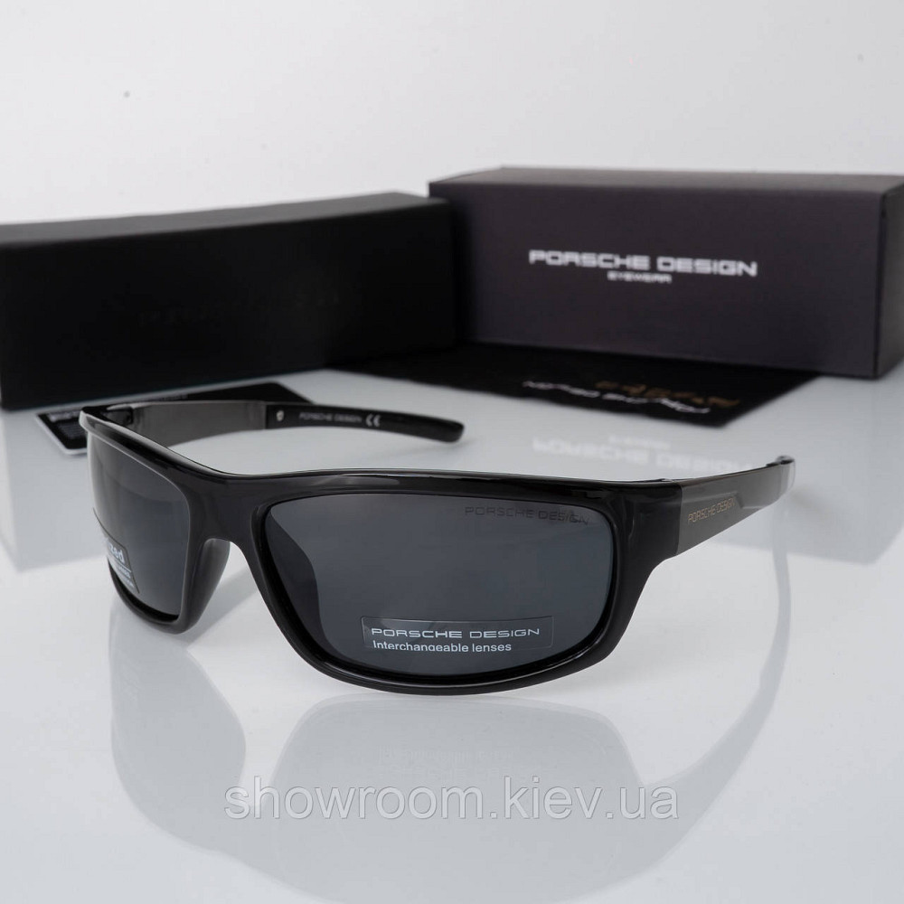 Чоловічі сонцезахисні окуляри Porsche Design (0375) black Київ - фото 1