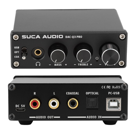 Цифро-аналоговий перетворювач з підсилювачем для навушників Suca Audio DAC-Q3 Pro 25586 Луцьк