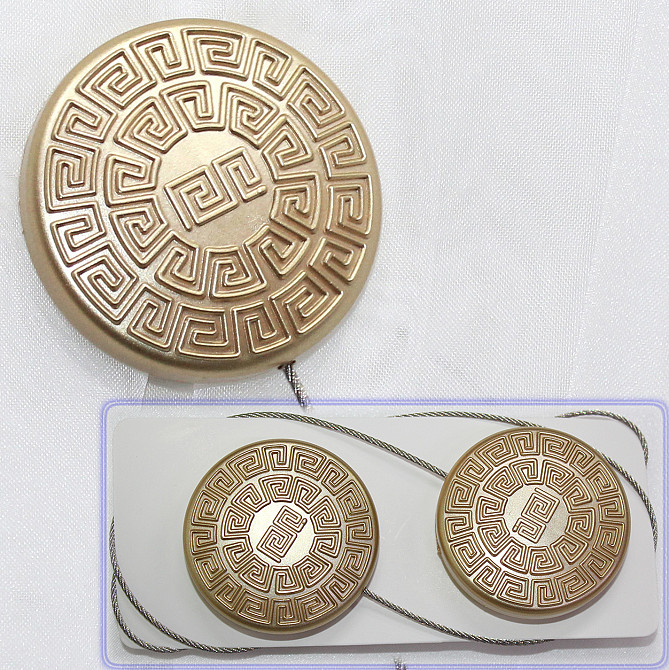 Магниты для штор и гардин (107м) Родос набор 2 шт Злотистый (81-021) Киев - изображение 1