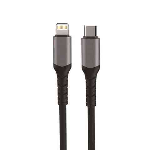 Кабель Type-C до Lightning 1м чорний Київ