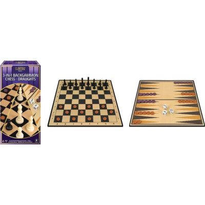Настільна гра Ambassador Набір 3-in-1 Backgammon Chess Draughts (англ) (6337864) Вінниця - фото 2