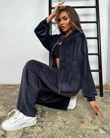 Женский повседневный стильный костюм велюр плюш Одесса