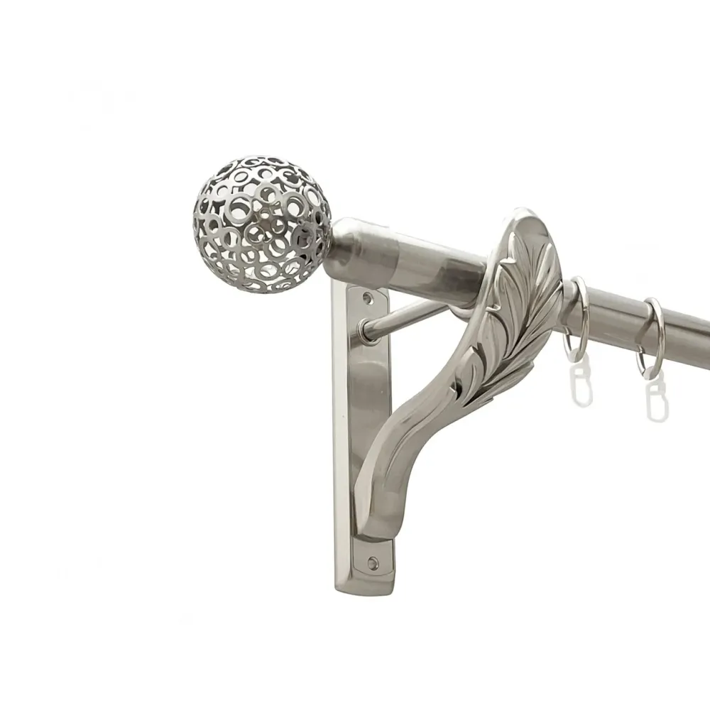 Карниз Orvit Савона металевий однорядний ретро гладка труба кільце металеве Нержавіюча Сталь 25 мм 300 см (00-00021566) Львів - фото 1