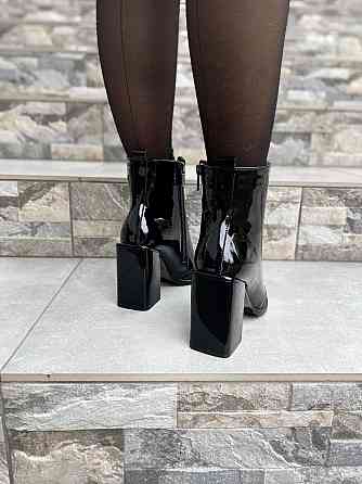 Черевики жіночі ARLEN чорні шкіра лакована каблук 9см 36р.37р. (БН-9556/1380) Коломия