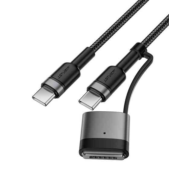 Кабель ACEFAST C22-05 USB-C to USB-C / magnetic aluminum alloy charging data cable Black Киев