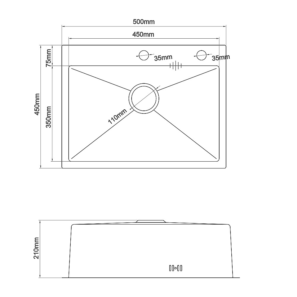 Мийка кухонна 3mm 500х450 Графіт 5045HG Mira Луцк - изображение 7
