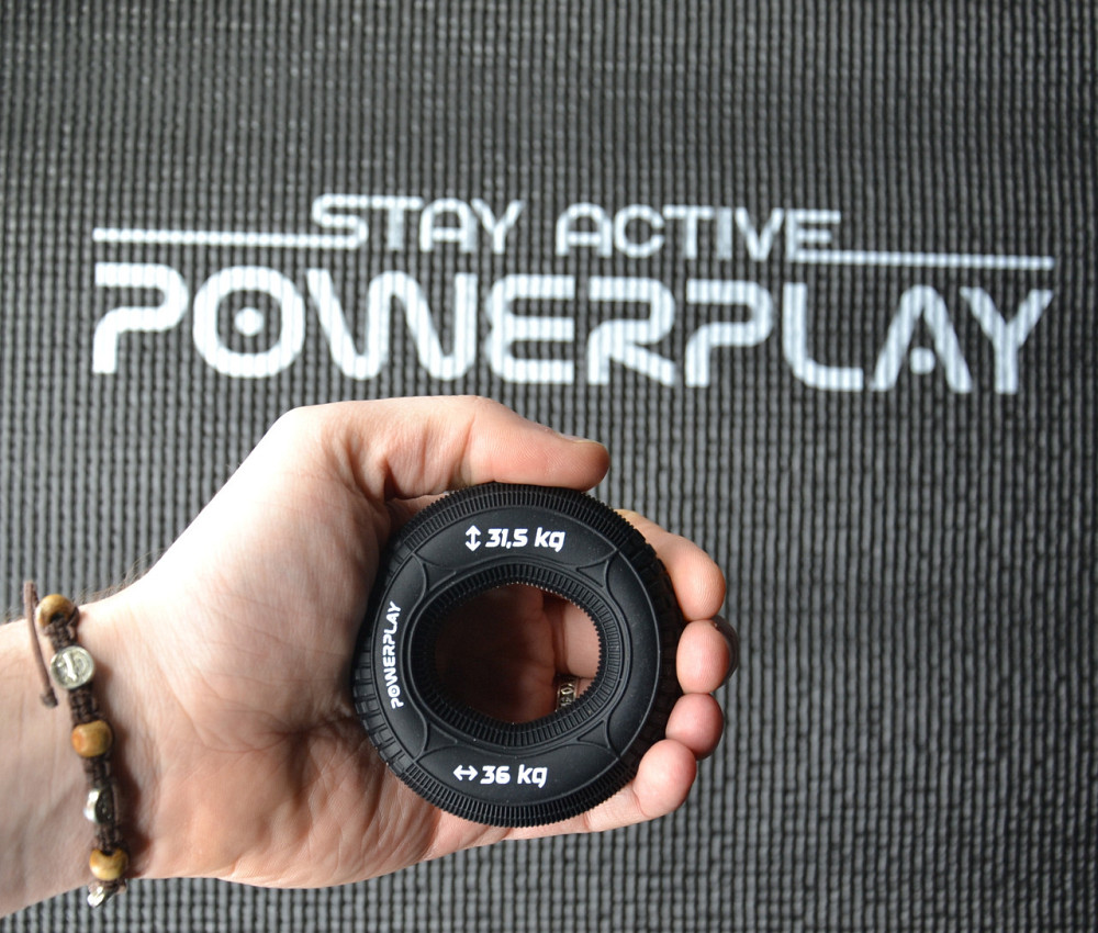 Еспандер кистьовий силіконовий PowerPlay PP-4330 Hand Grip Loops Hard 31.5-36 кг. Чорний Луцьк - фото 6