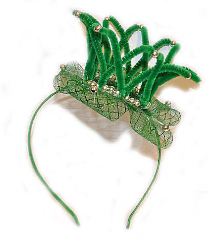 Обруч для девочки для волос Корона зеленый Киев - изображение 1